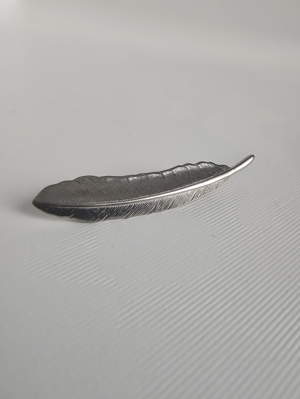 2 Inch Sterling Feather Pin